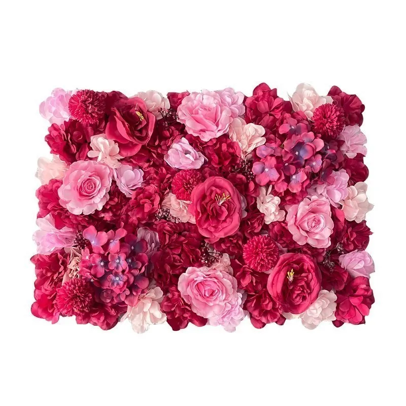 Pink Silk Rose Flower Wall Artificial Flower For Wedding Decoration BabyShow Party Birthday Gift Home Backdrop Decor