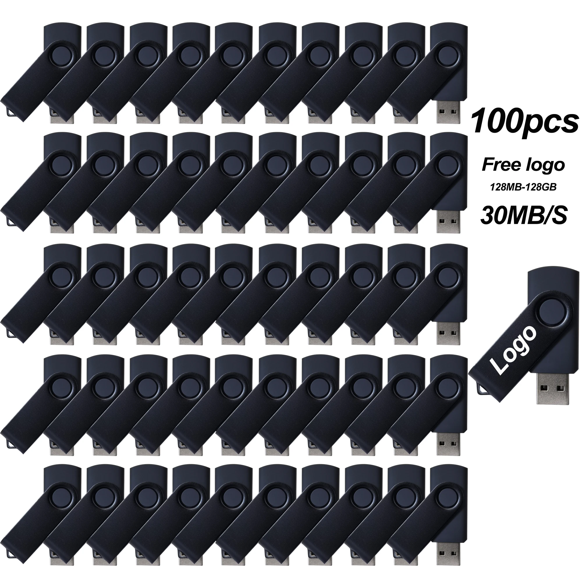 

100PCS USB 2.0 Pendrive 128GB 64GB 32GB 16GB 8GB USB Flash Drive 4GB 2GB Free laser logo 2.0 USB Flash Drive Stick Best Gift