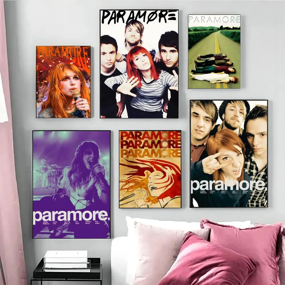 Paramore Band Pop Punk Poster Self-adhesive Advanced Aesthetic Printing Paper Wall Art for Living Room Home Decor
