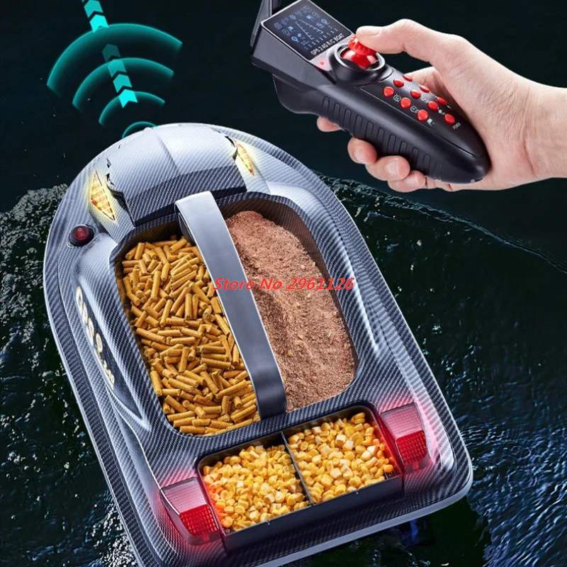 GPS Fishing Bait Boat Smart Fixed Speed Cruise Control RC Bait Boat Dual Motor Low Noise 3.5KG Loading 500M Hook Trawl Nest Boat