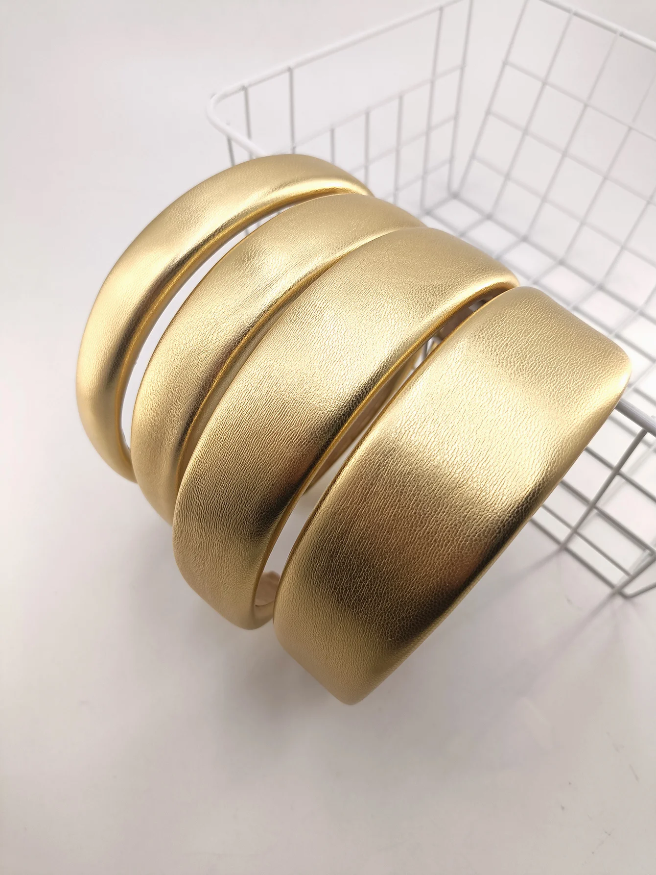 2/2,5/3/4CM Vintage Pu Leder Haarband Solide Lünette Stil Stirnband Kopf Hoop Mädchen Nicht-slip Turban Mode Haar Zubehör – Detail 7