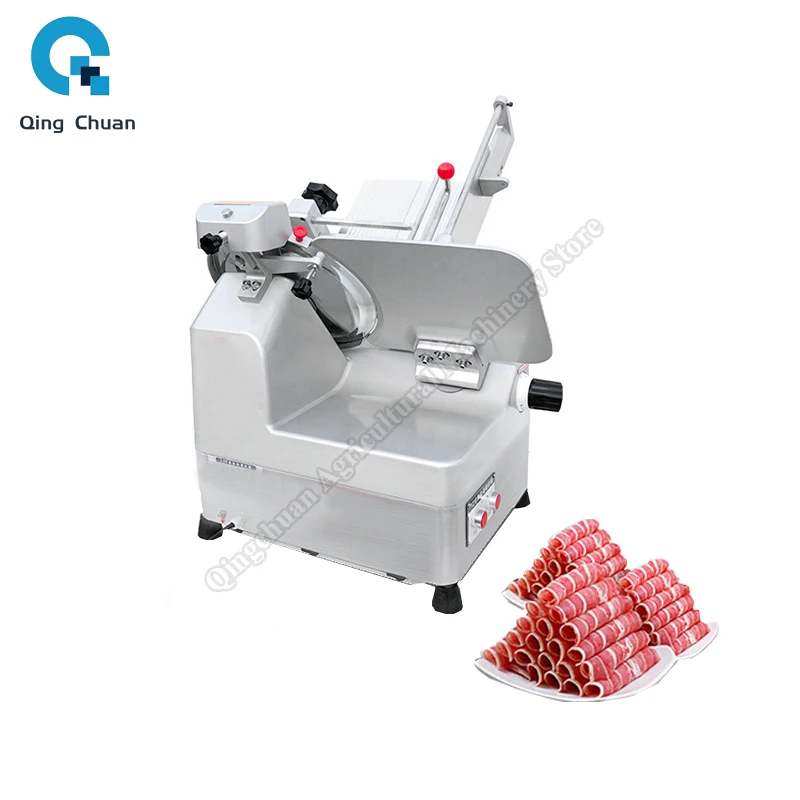 Frozen Meat Slicer Commercial 12 inch 38 - 40 pieces/min Automatic Mutton Roll Beef Roll Fat Beef Slice Frozen Meat Slice