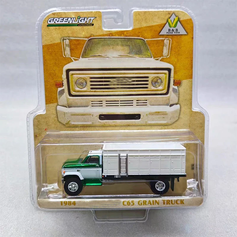 Greenlight 1:64 C65 Tandem Grain Truck Green Machine C60 Propane Truck Series Diecast Model Alloy Car Child Christmas Gift