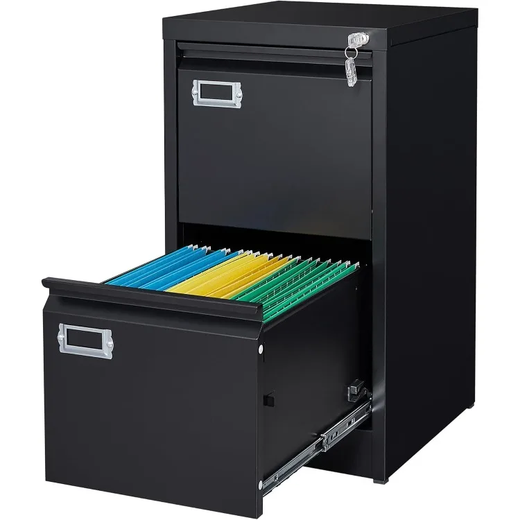 

2 Drawer File Cabinet with Lock,Metal Vertical Filing Cabinets for Home Office- Storage A4/F4/Letter/Legal -Assembly Requ