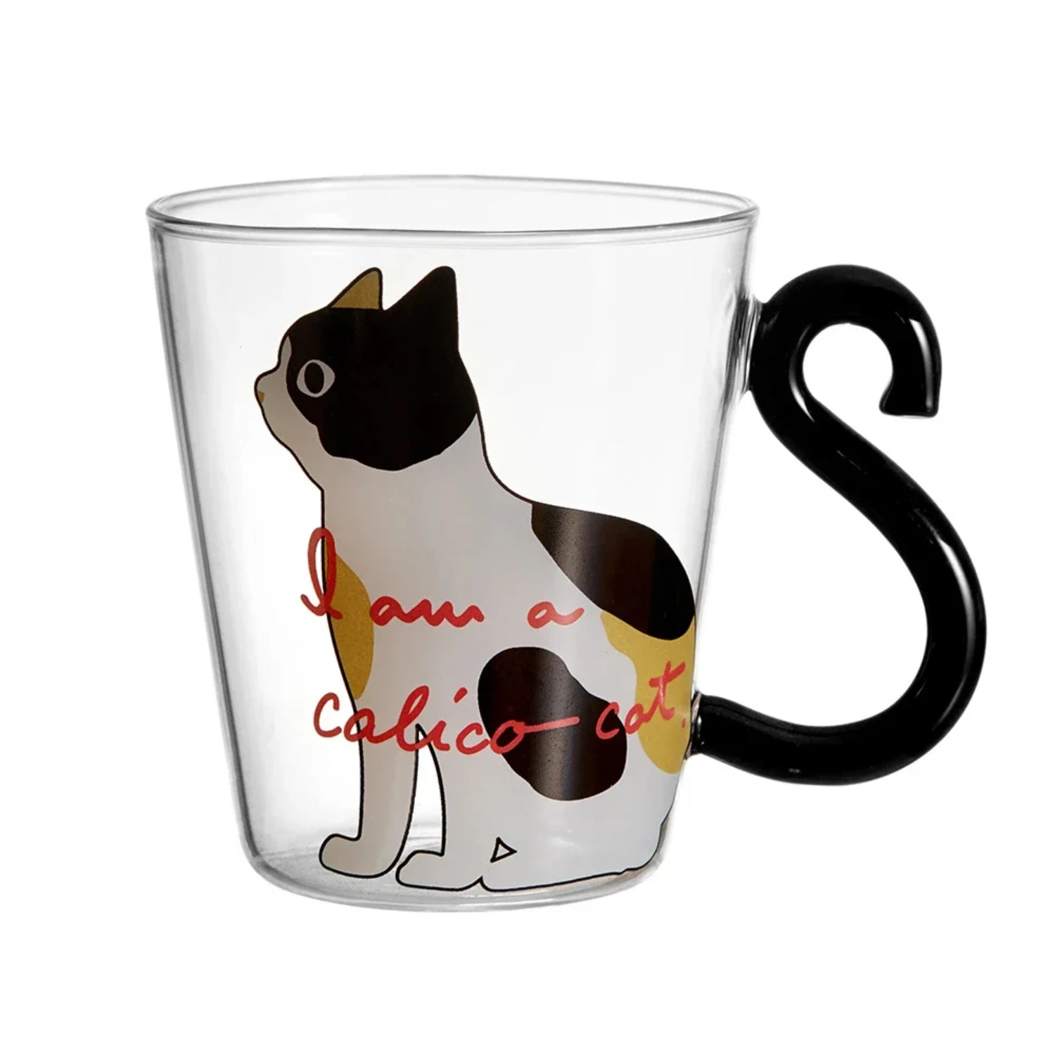 Creative Cute Cat Drinking Glasses Heat Resistant Glass Coffee Milk Tea Mug Water Cup, Cartoon Red Wine Beer Champagne.