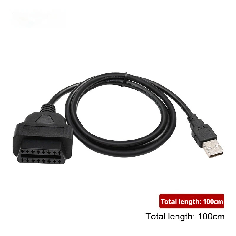 

16 Pins OBD2 OBD-II to USB Female Port Charging Cable Adapter Connector