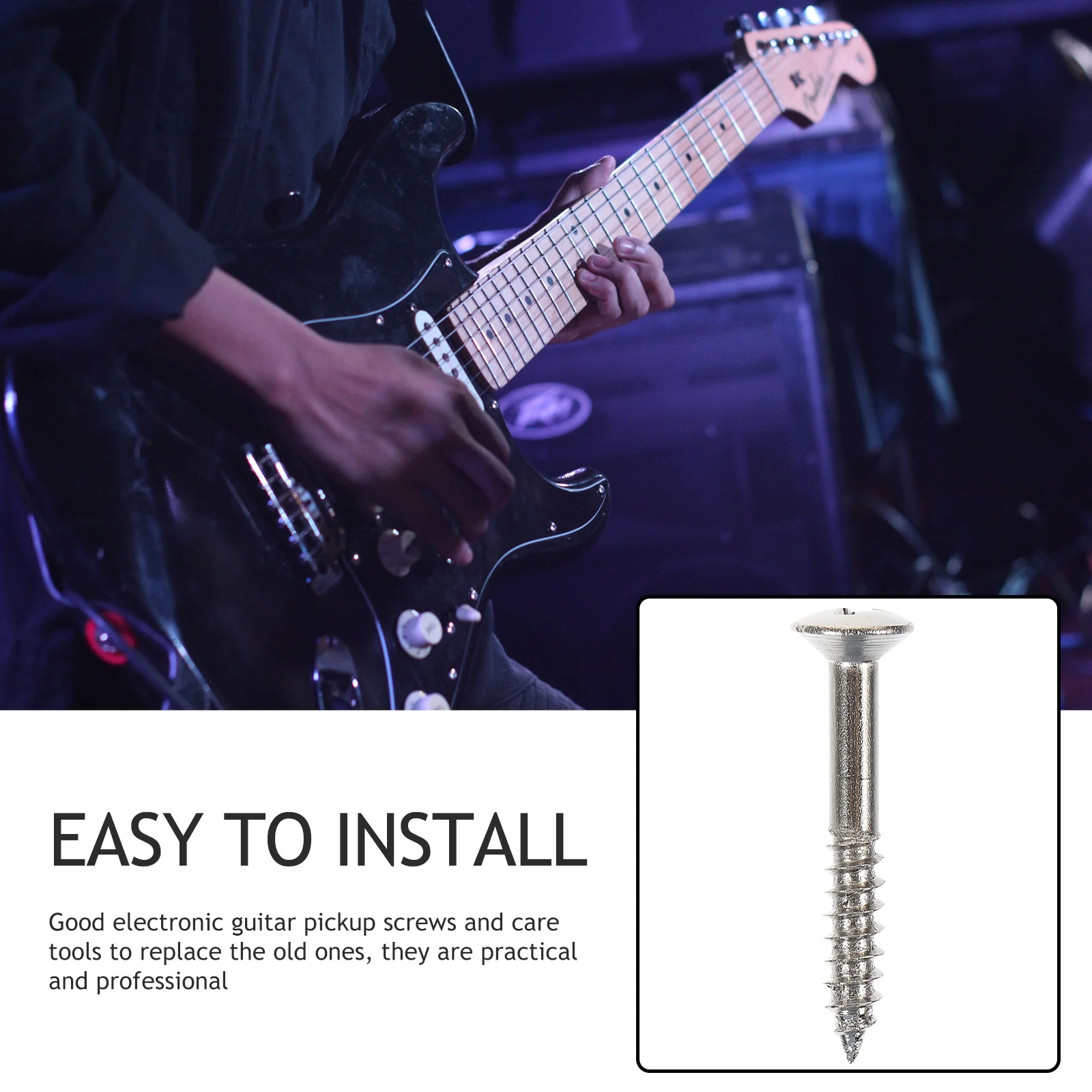 

40 Pcs Screw Guitar Pickup Electric Pickguard Screws Mount Hardware Mounting Instruments