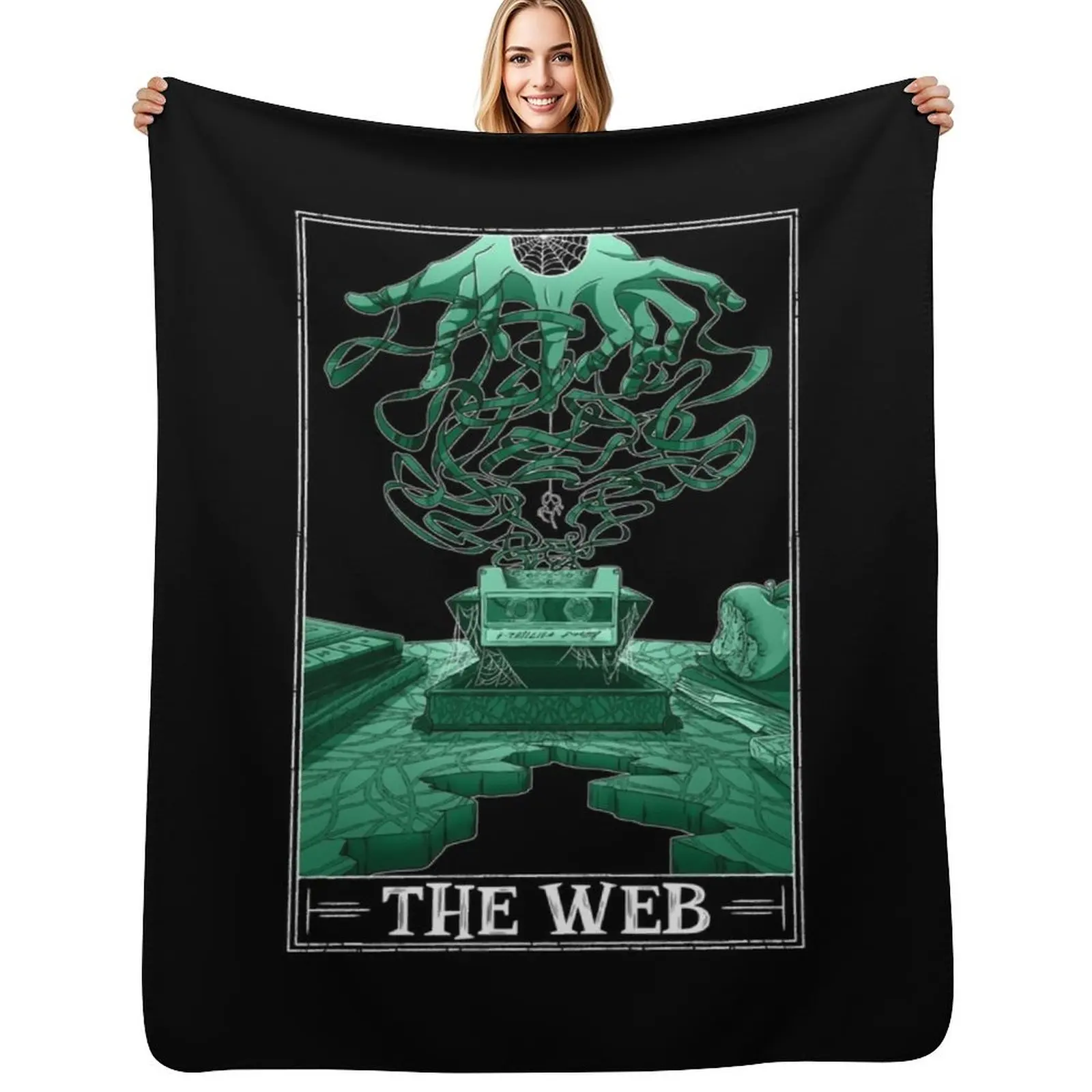 

The Web Tarotesque - (Dark) Throw Blanket Decorative Soft Throw Blanket for Couch Sofa