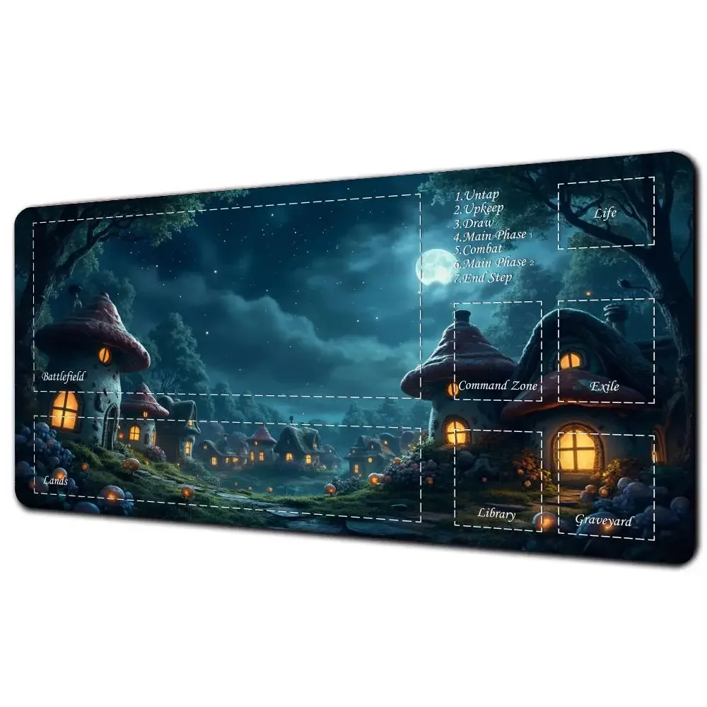 Magic Playmat card gaming mat with zones Giant life tree mtg playmat rubber anti-slip Desk Mat gamer keypad expansion mousepad
