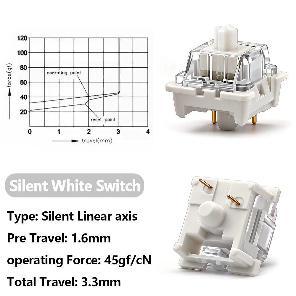 110Pcs Outemu Switches for Mechanical Keyboard 3Pin Clicky Linear Tactile Silent Switch RGB LED SMD Gaming Mechan with MX Switch image 3