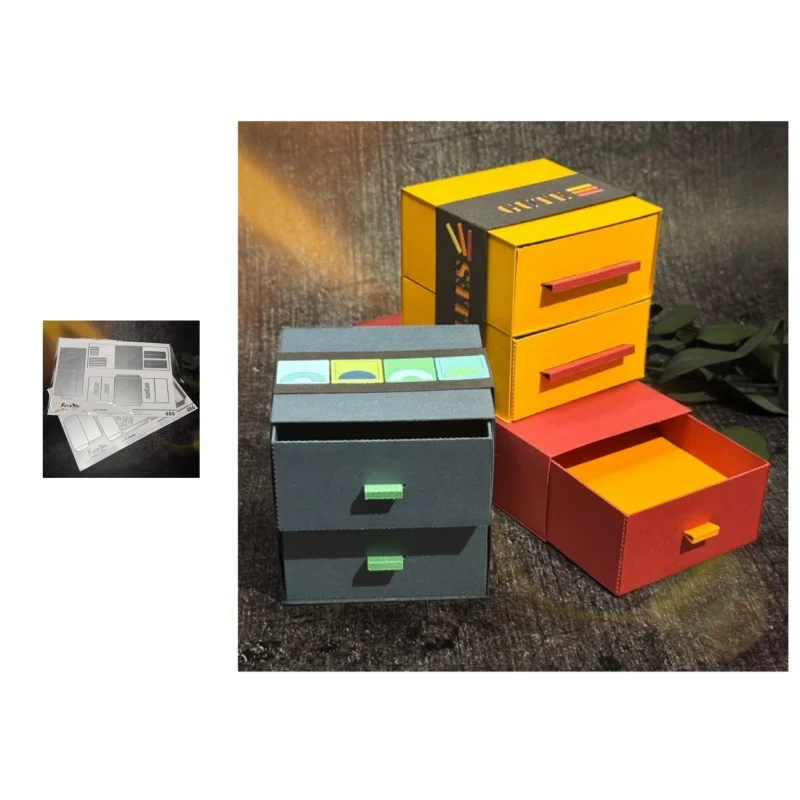 Neues Produkt Vorverkauf Box Eltern-Kind Stanzformen und Stempel DIY Scrapbook Album Dekoration Geprägtes Papierkarten-Set