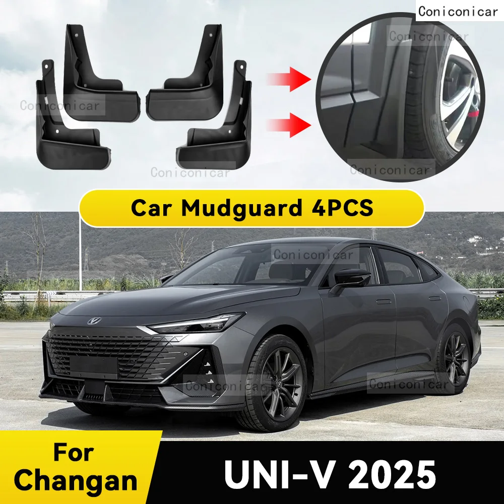 

Car Fender Mud Flaps For CHANGAN UNI-V 2025 UNIV Splash Guards MudFlaps Front Rear Wheel Mudguards Auto Car Accessories