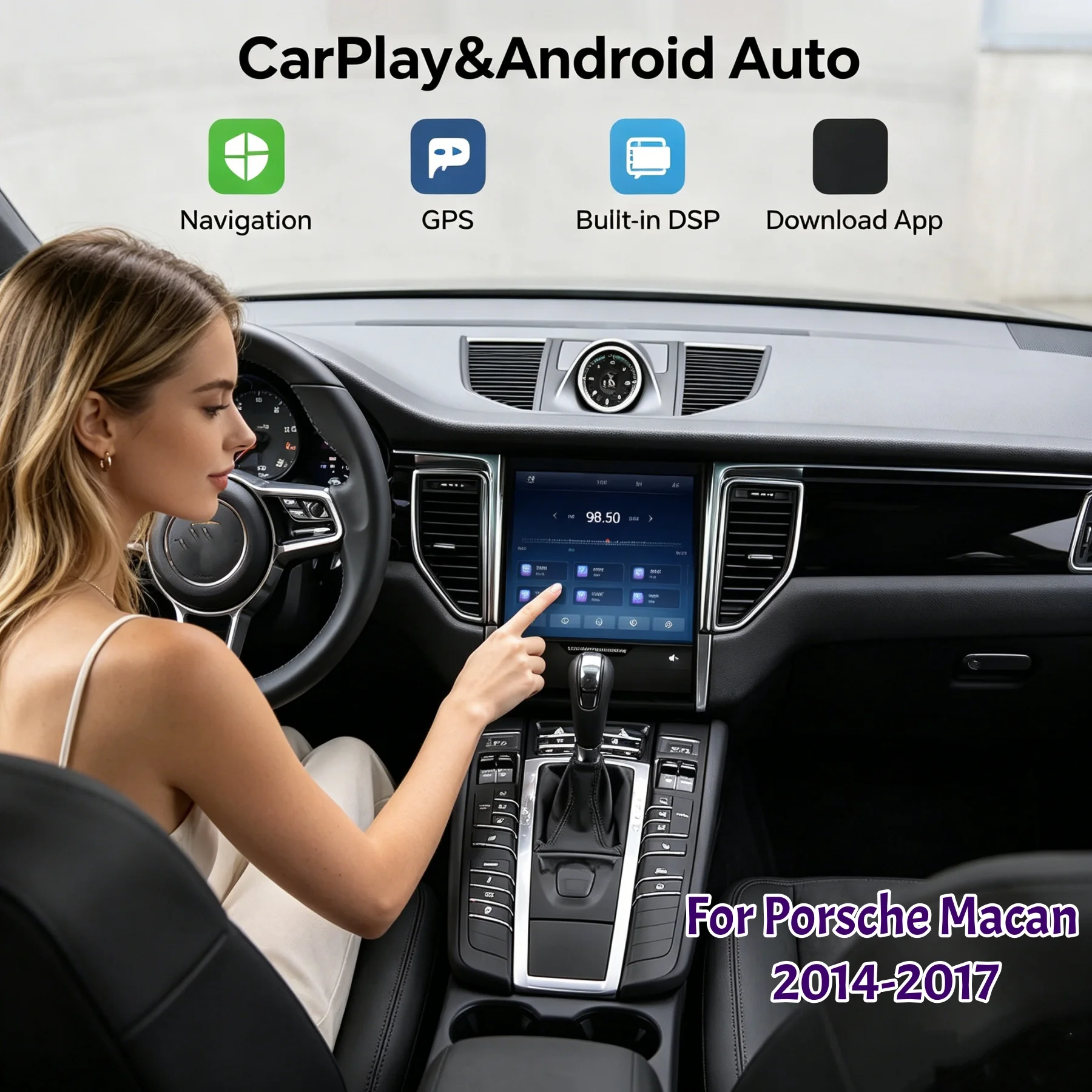 

11.3″ Upgrade Car Multimedia Video Player For Porsche Macan 2014-2017 GPS Navigation Wireless Carplay Android13 Auto 4G wifi DSP
