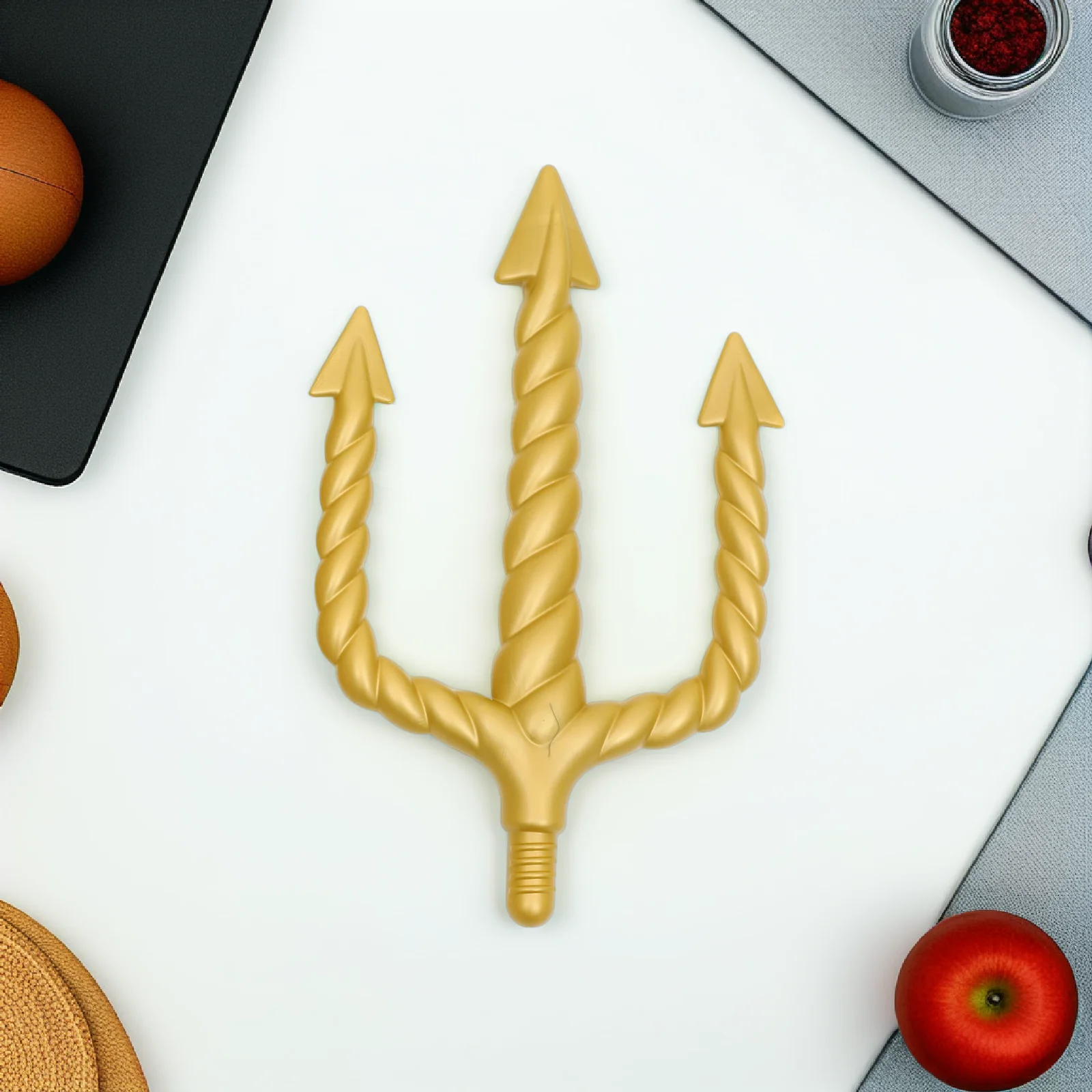 Trident – accessoires en plastique léger, poignée lisse, décor de fête Cosplay d'halloween, fourchette du diable, Costume de démon