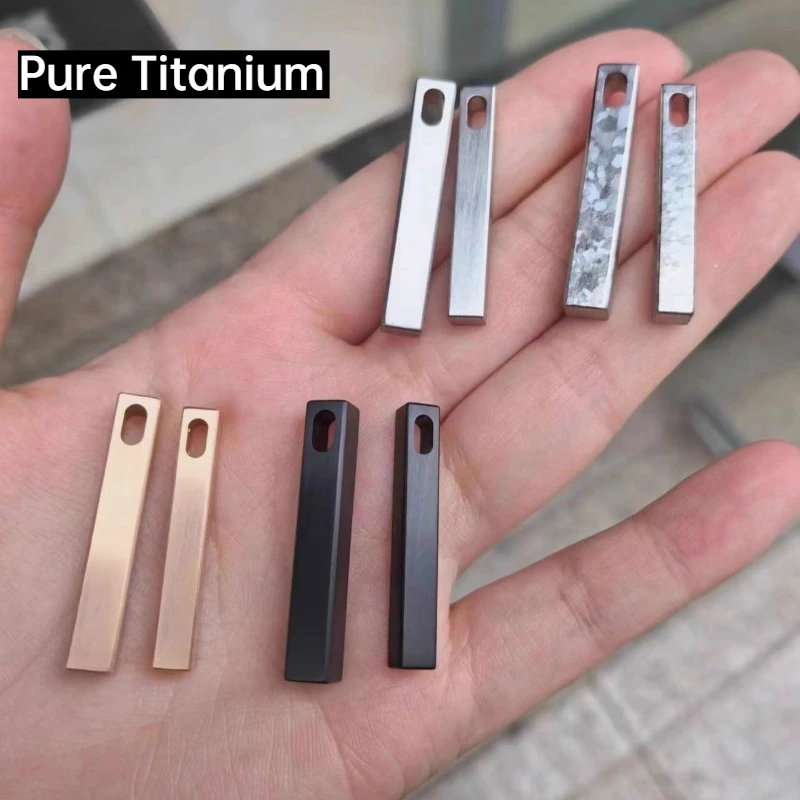 

99% Pure Titanium Necklace Rectangular Square Block Pillar Men Women Couple Pendant Skin-Friendly Comfort To Wear Holiday Gift