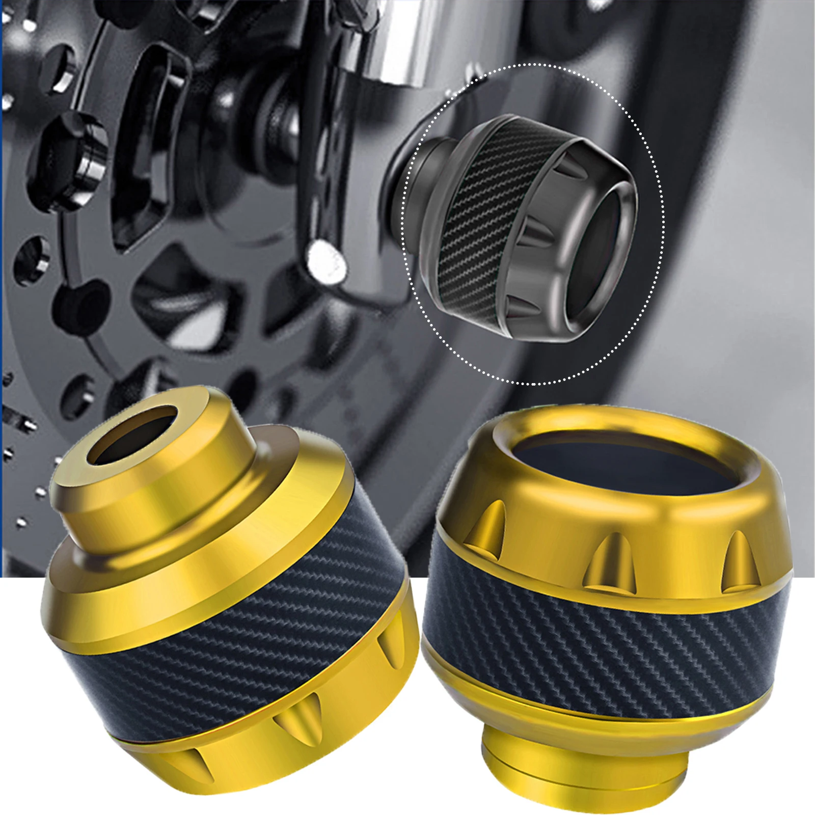 Aluminum Universal Motorcycles Falling Protector Front Sliders For Vespa Gts Bike Alarm System Ignition Switch