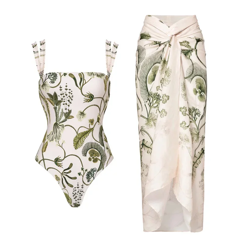 Traje de baño de una pieza con falda para mujer, traje de baño sexy, traje de playa monokini, ropa de playa, alta calidad, nuevo