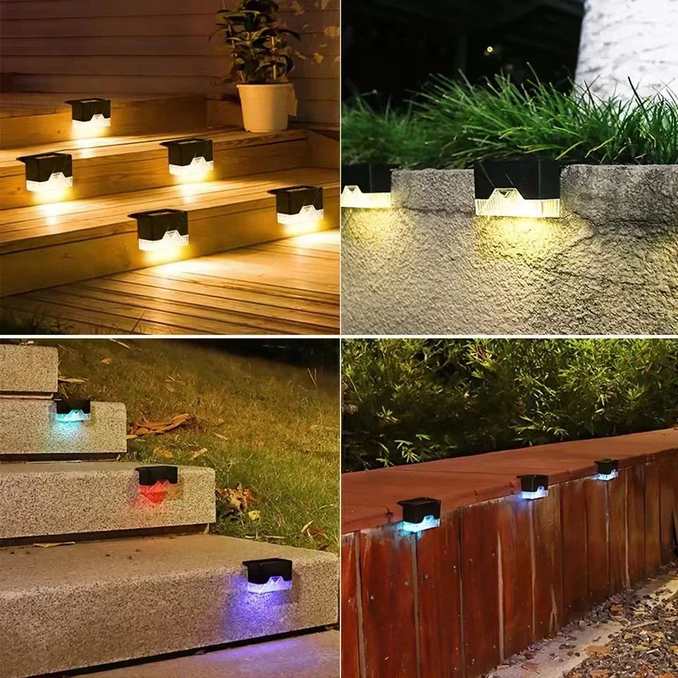 LED الشمسية مصباح L على شكل دافئ الأبيض أضواء الحديقة الشمسية IP65 مقاوم للماء في الهواء الطلق مصباح حديقة مسار ساحة فناء خطوات سياج مصباح