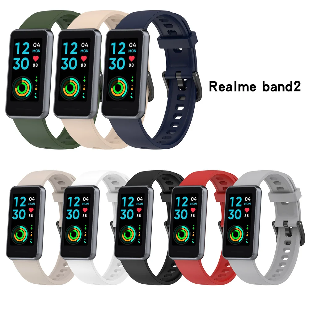 BEHUA Silicone Strap For Realme Band 2 Smart Watchband 18mm Replacement Wristband For Garmin Venu 2S Bracelet Colorful Belt