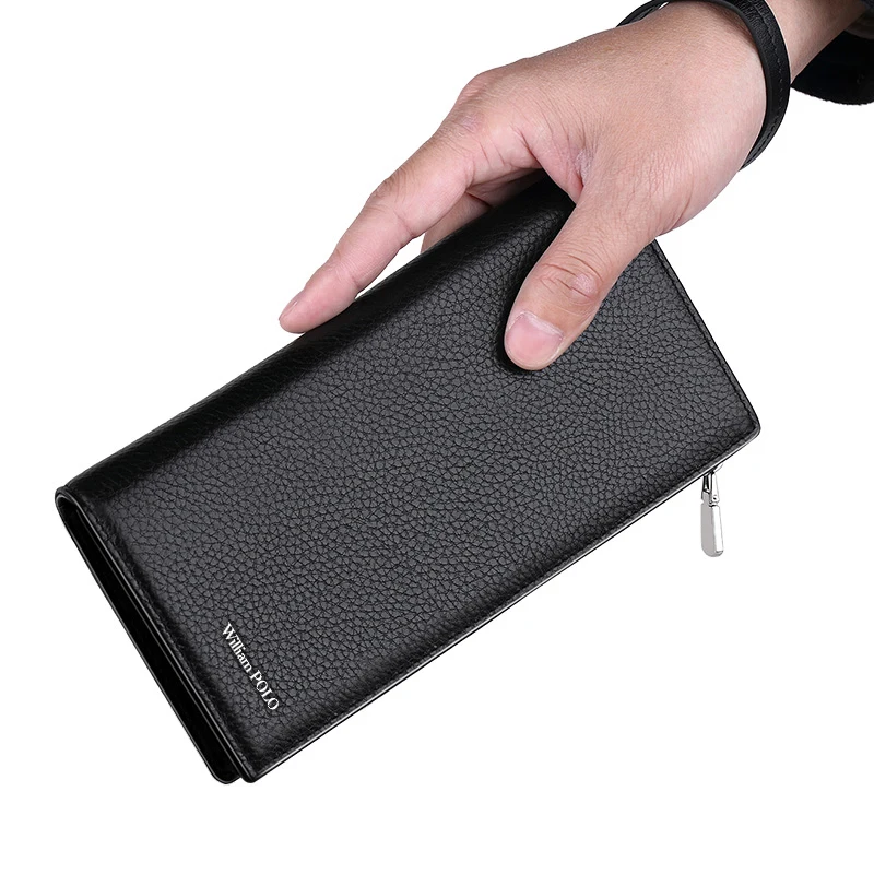 williampolo-2026-new-men's-wallet-long-zipper-multi-function-genuine-leather-large-capacity-card-holder-business-style