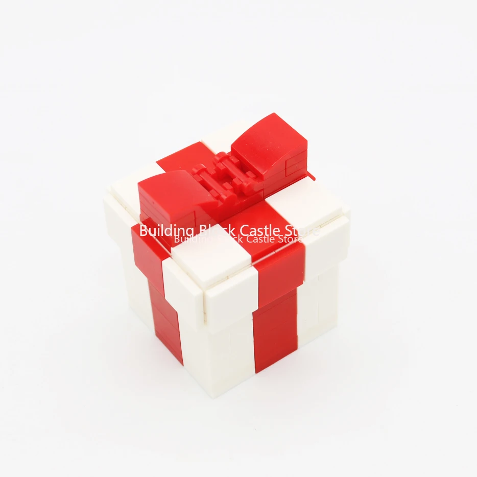 MOC piccole particelle Creative Building Blocks portagioie papillon anello di fidanzamento scena confezione regalo ornamento da tavolo.