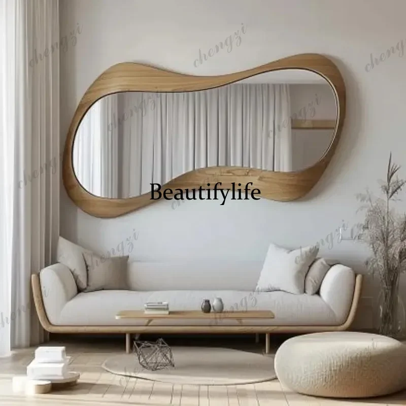 Y136 Medieval irregular bathroom mirror household living room retro decorative mirror wall hanging special-shaped enigma mirror