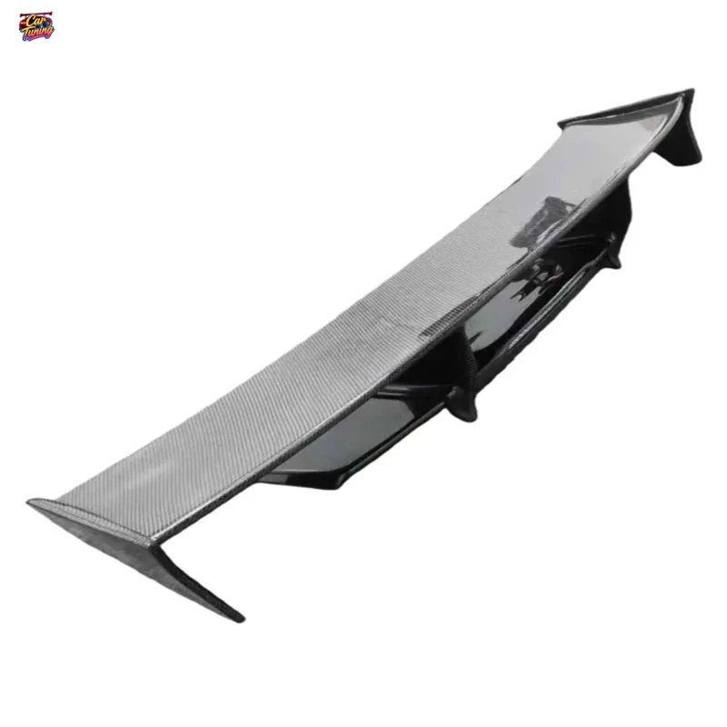 

for Nissan GT-R R35 09-25 TS Style Real Carbon Fiber Rear Trunk GT Wing Spoiler with Red Led Light