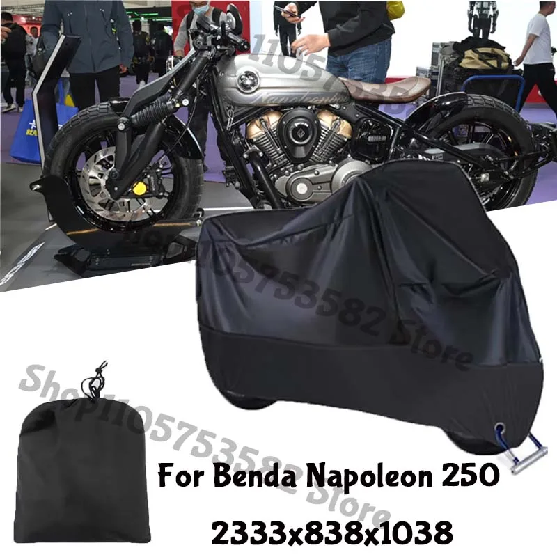 Motorcycle Full Covers For Benda Napoleon 250 Car Outdoors Sun Protection Dust No Ear Thickened Oxford Clothcover Accessories