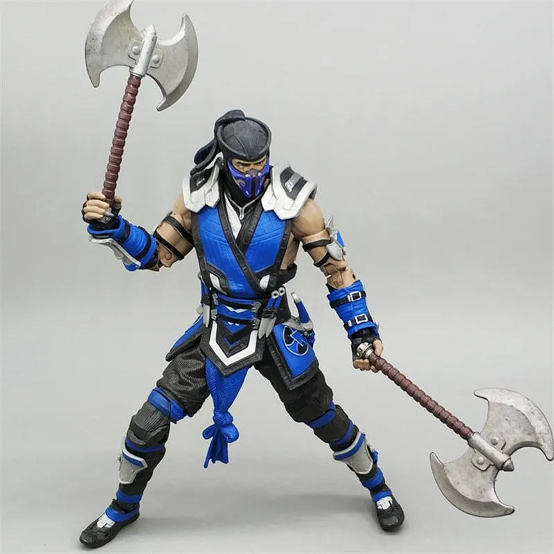 Figura de acción de Mortal Scorpion Kombat Sub Zero para niños, muñeco articulado de 7 pulgadas y 18cm, colección de PVC, modelo de juguete