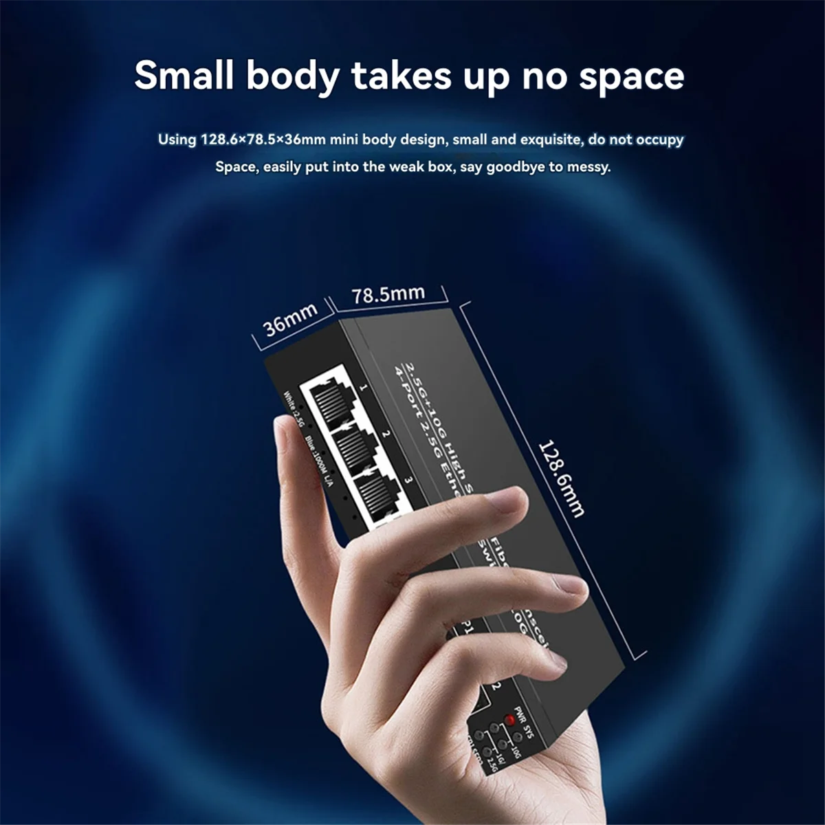 

Ethernet-коммутатор AAAE 2,5G, 4 порта, 2500 Мбит/с, сетевой коммутатор, 2 порта, слот 10G SFP+, концентратор для домашней лаборатории, интернет-сплиттер Plug and Play