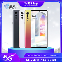 Original LG G9 G900TM G900N G900VM 5G Mobile Phone VELVET 6GB RAM 128GB ROM 6.8'' 48MP+8MP+5MP+16MP Octa Core Android SmartPhone