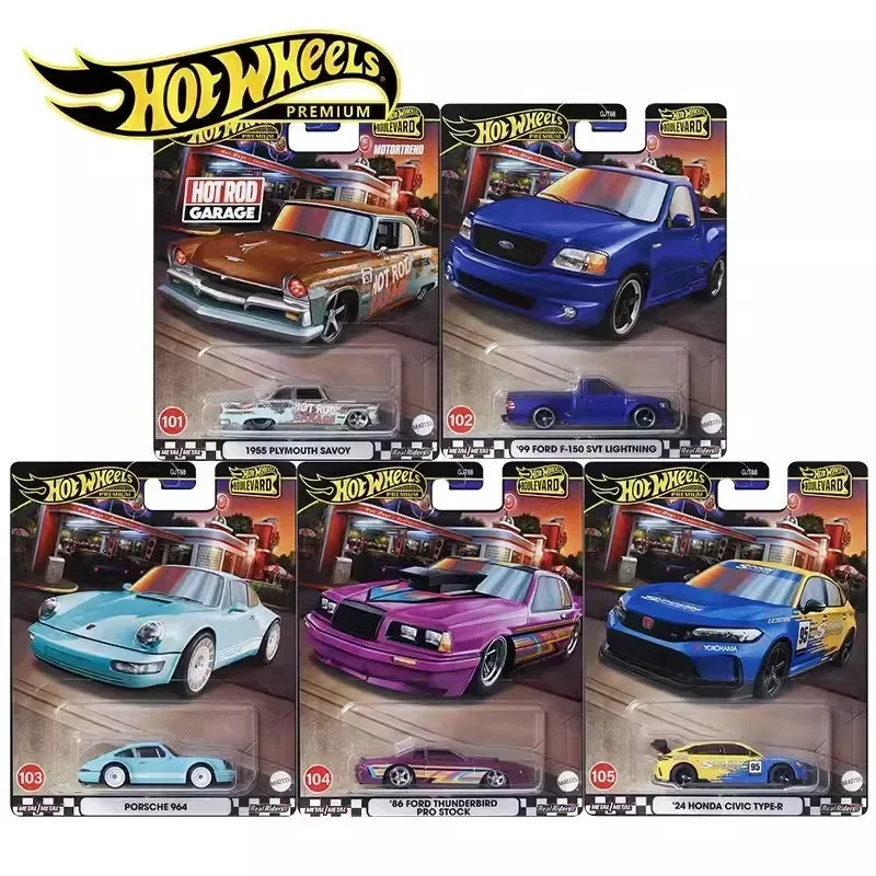 Hot Wheels Premium Boulevard Miniatures Cars Hoteelws Model Car Hotweheels 1/64 Hotwheels Toys Model Scale Honda Civic Case W