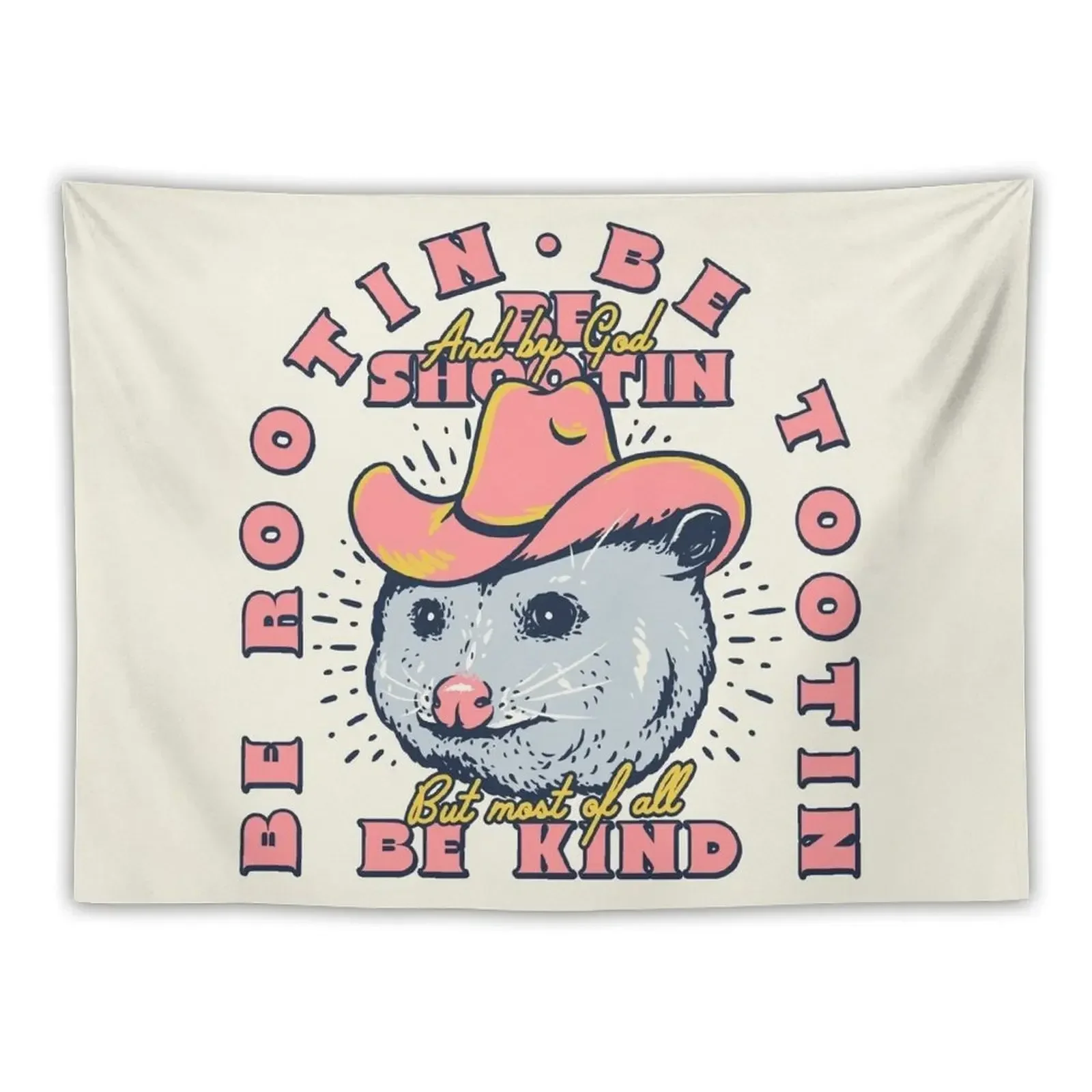 

Rootin Tootin Shootin Possum | Opossum Cowboy Advice | Space Cowgirl Country Style | Possum Pet Mat Bandana Tapestry