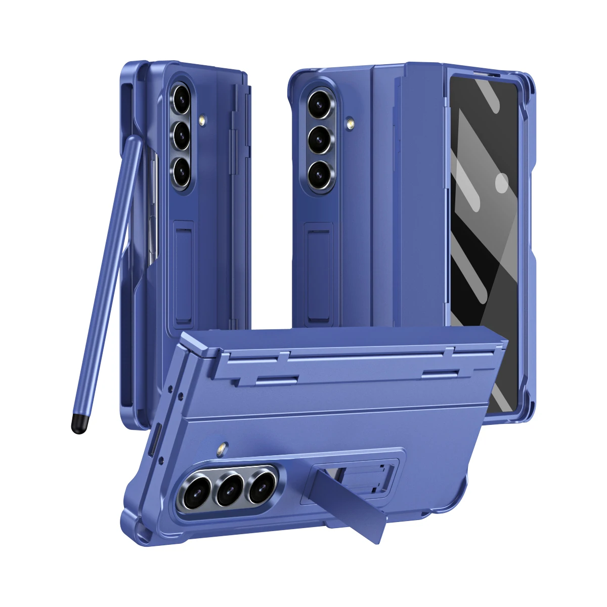 For Samsung Z Fold 8 Ultra Pen Slot with Stylus Front Screen Film Case Integrated Kickstand Hinge Protection Shockproof Cover