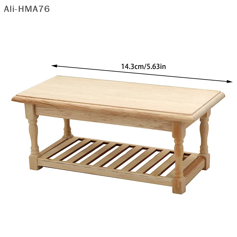 

1Pc 2025 1:12 Dollhouse Miniature Furniture Wooden Rectangular Dining Table Toy for Children Doll House Decoration Accessories