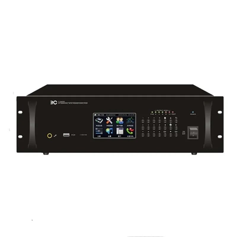 ITC T-78500 IP Based Pa System Network Audio Amplifiers 500W For Projects