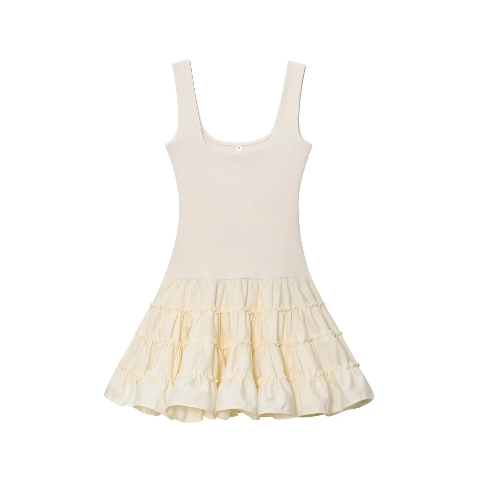 Vestido F Casual de Poliéster com Design Moderno em Patchwork e Alças, Estilo Solto, Novo Lançamento de Outono