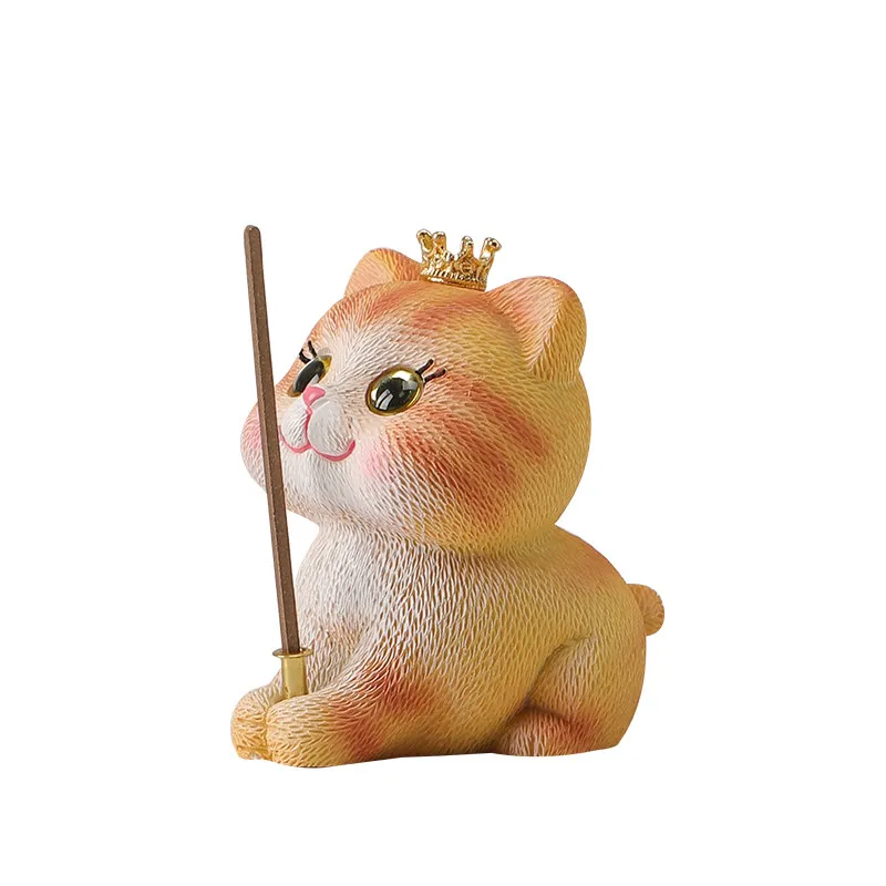 Cute Adorable Cat‑Shaped Fragrance Diffuser Ornament Lovely Animal Figurine for Office Desktop Tabletop Home Decor Accessories