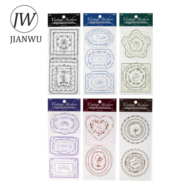 JIANWU Vintage Plant Flower Vine Border Landscape Material Collage Scrapbooking PET Sticker Creative DIY Journal Stationery - view 5