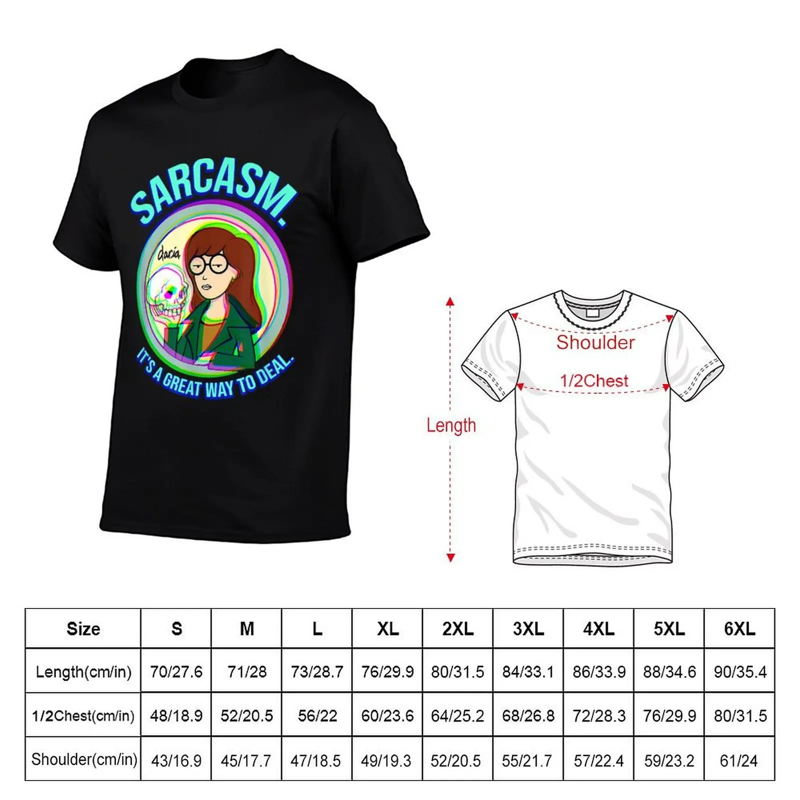 Sarcasm Daria Mademarks x T-Shirt Work Comfort T-Shirt for Men