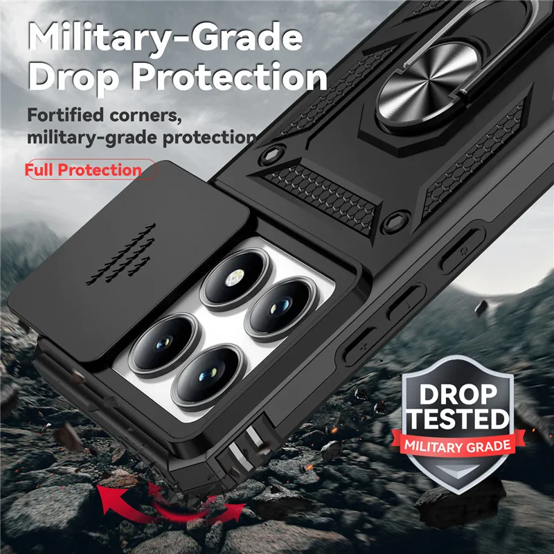 

For Xiaomi 14T 5G Case Armor Shockproof Magnetic Ring Stand Holder Cover For Xiaomi14T Mi 14T Mi14T T14 5G Coque