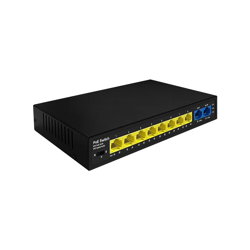 4 8 16 Ports POE switch Ethernet with standardized port IEEE 802.3 af/at  2 Gigabit uplink +1 SFP  250m
