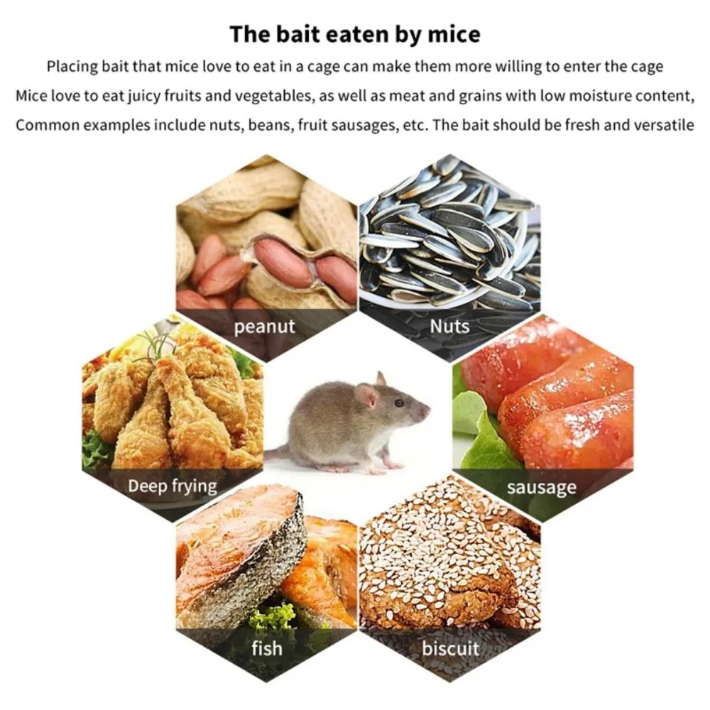 Durable Humane Multi-Catch Rodent Mouse Trap Pest Control Large Capacity Rat Trap Cage Metal Live Animal Trap Indoor and Outdoor
