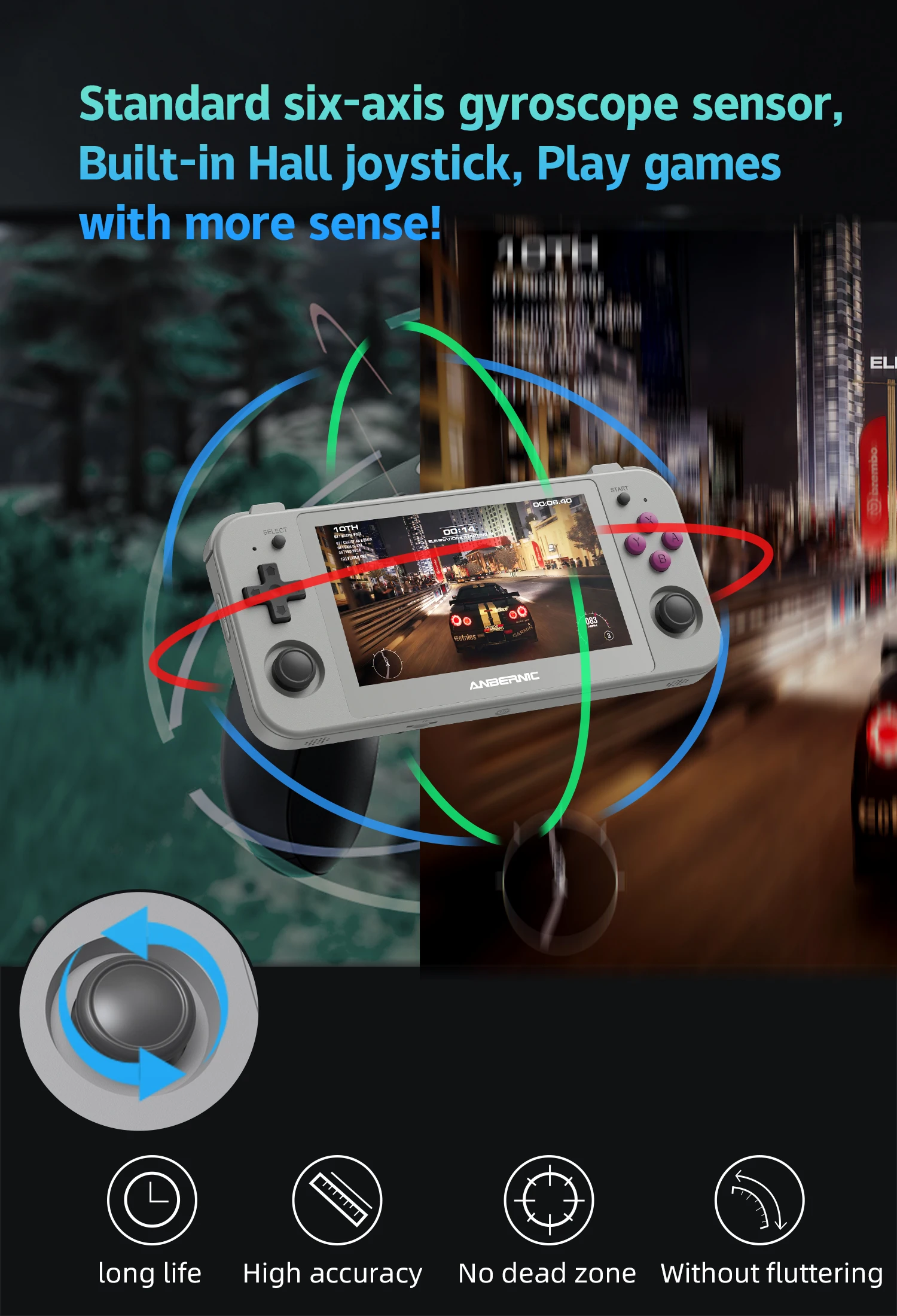 ANBERNIC RG505 Handheld Game Console Android 12 System Unisoc Tiger T618 4.95-INCH OLED With Hall Joyctick OTA Update Gift - Image 5