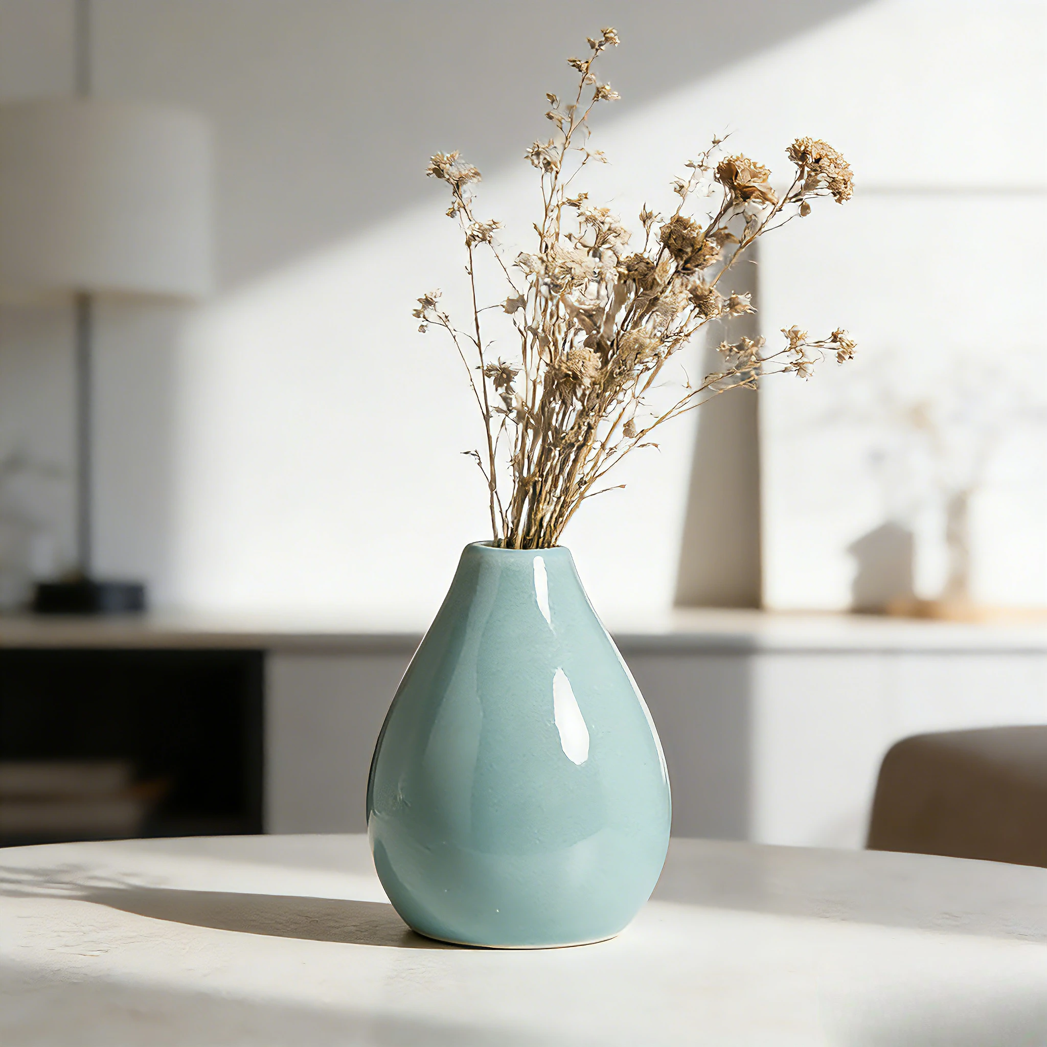 

Ceramic Vase Creative Mini Home Decor Ornament Hydroponic Flower Vase Cute Chubby Aromatherapy Bottle Set