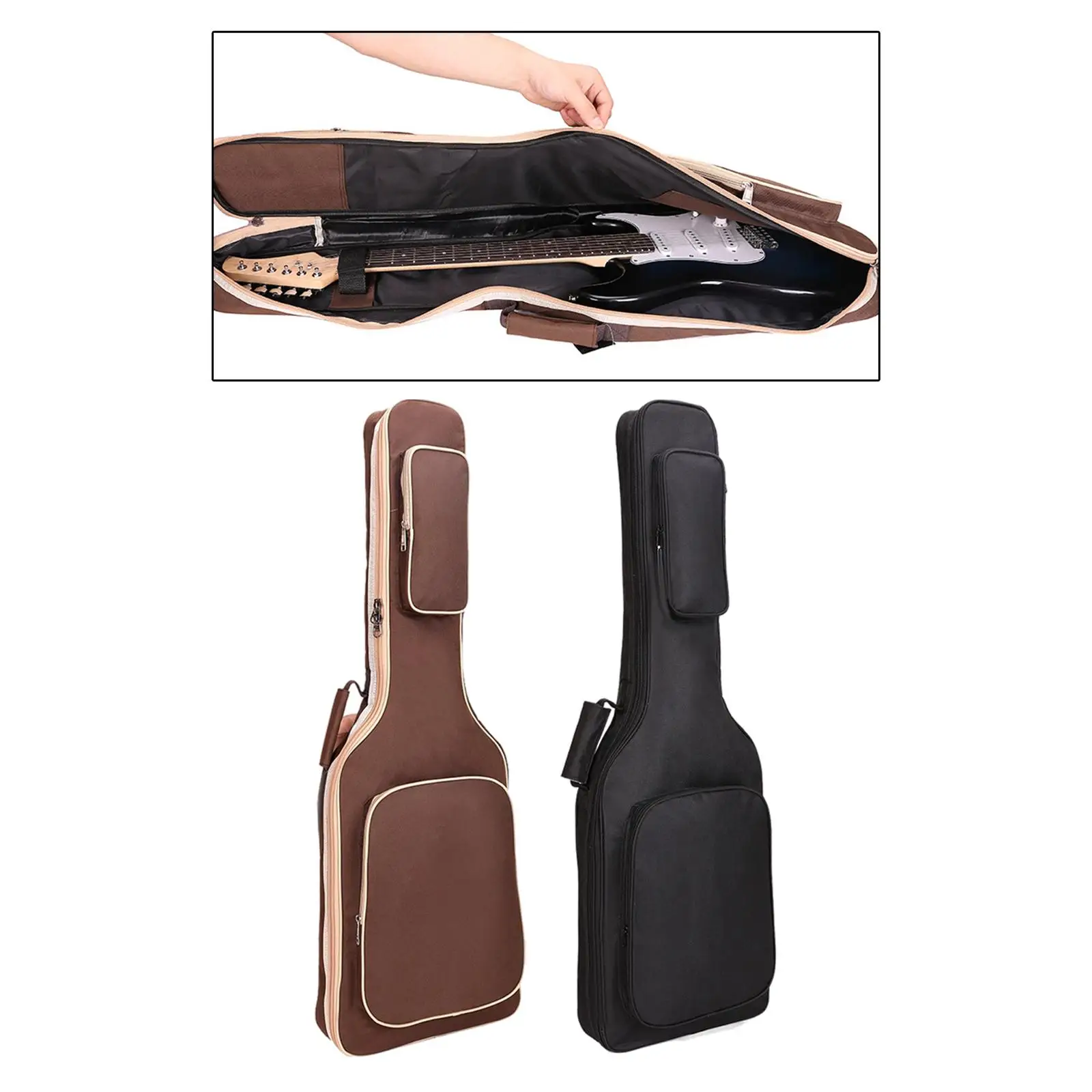 Oxford Electric Guitar Case Double Straps Pad W/Carrying Handle 7mm Acoustic Guitar Case Performance for Concert Tour