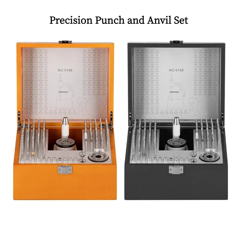 Watch Repair Tool Set High-Precision 135-Piece Punch and Punching Block Set for Removing Balance Wheels and Axles