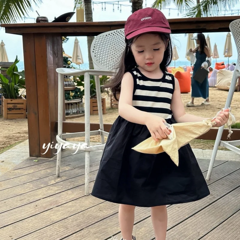 Girls' Kids Summer Dressess Tween Girl Casual Clothes 2 5 To 8 10 Years Old For Young Sleeveless Daily Baby Frocks Dress On Sale