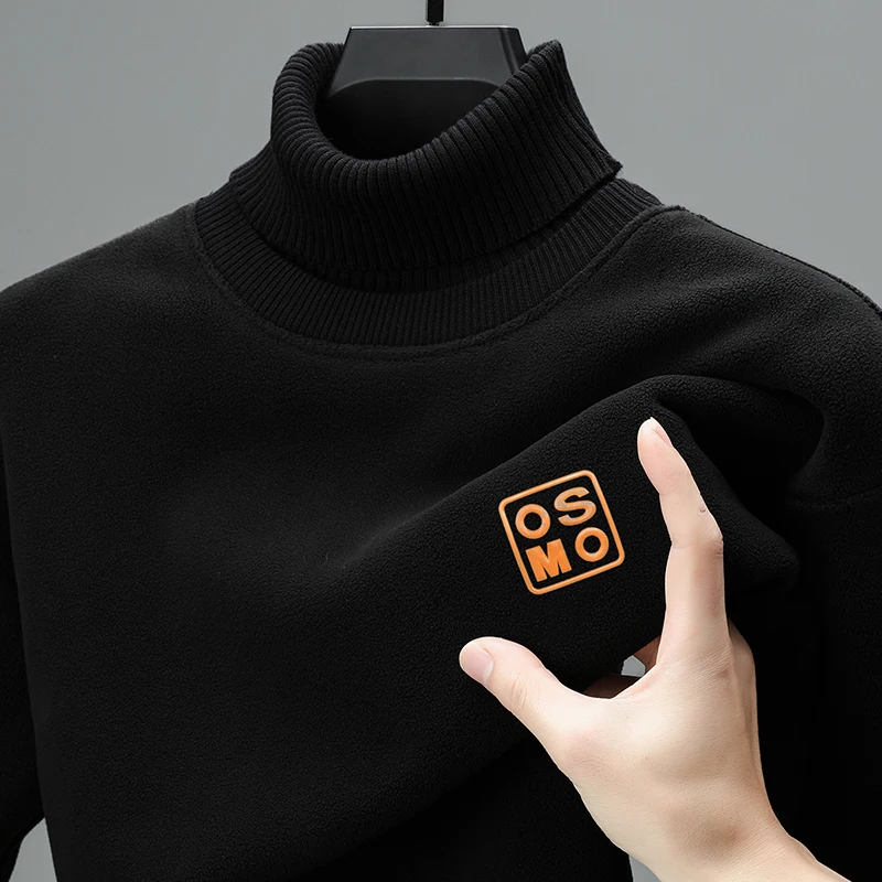 

Men's High Quality Long Sleeves Knit Sweater Winter Mock Neck Keep Warm Pilling-Resistant Pullover Leisure Trend Men's Clothing