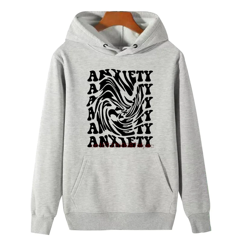 

New In Sweatshirts Grunge Text Print Graphic Hooded Sweatshirts Suitable For All Ages Winter Thick Sweater Hoodie Male Clothes